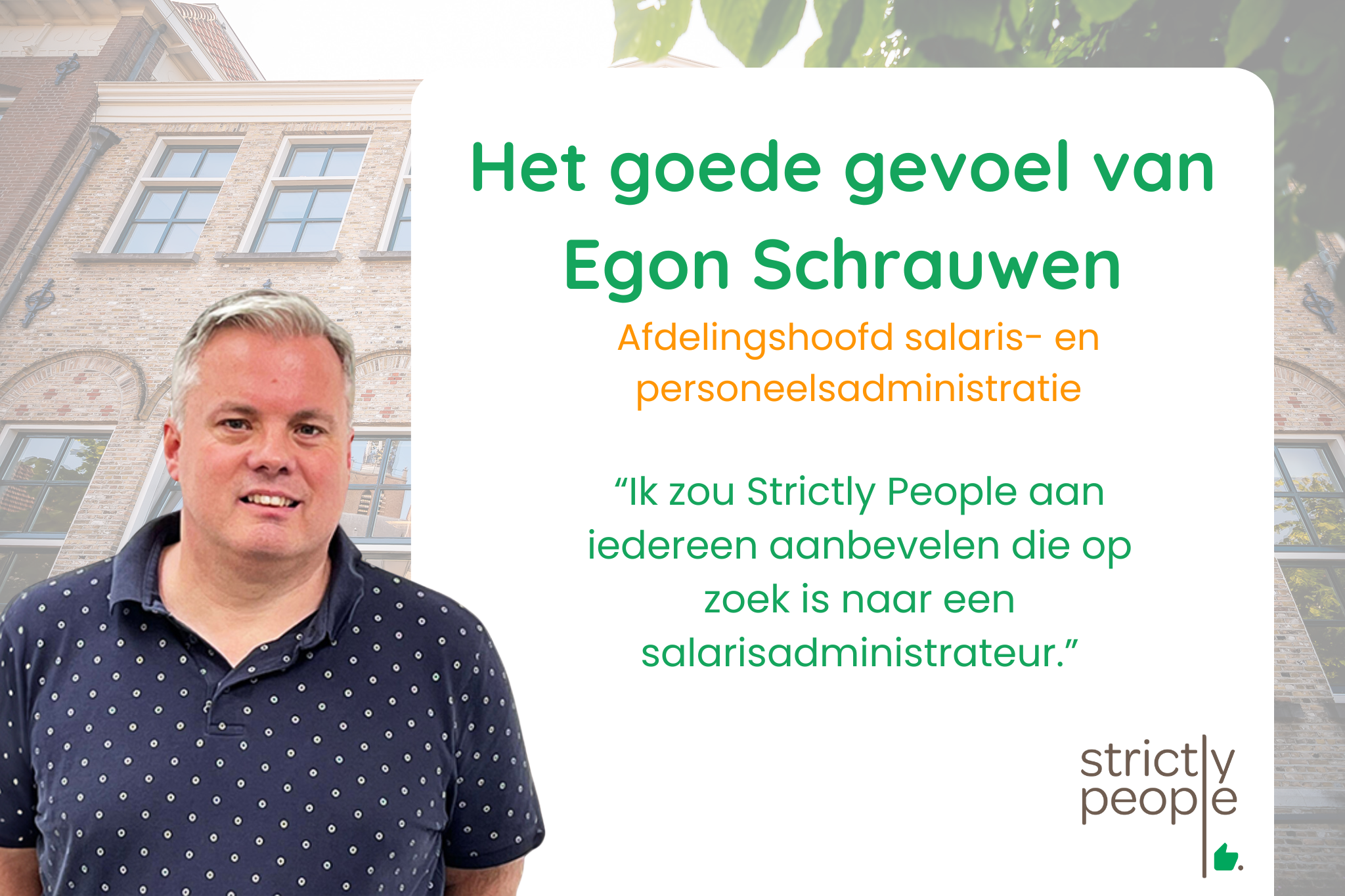 Het goede gevoel van Egon Schrauwen 